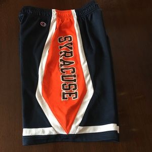 Champion Navy and Orange Athletic Shorts